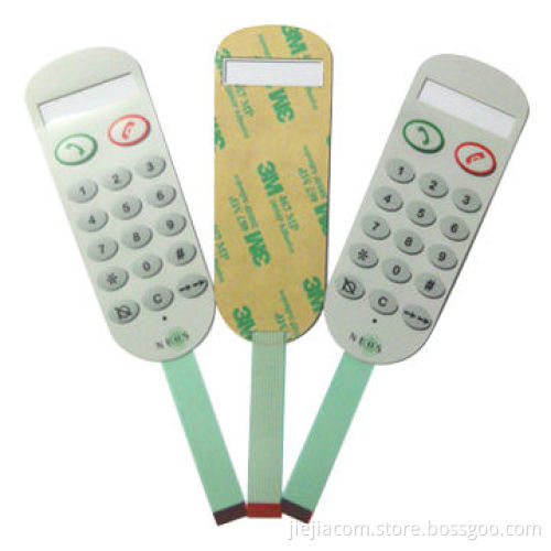Matte PET embossed 3M membrane switches, remote control keyboard